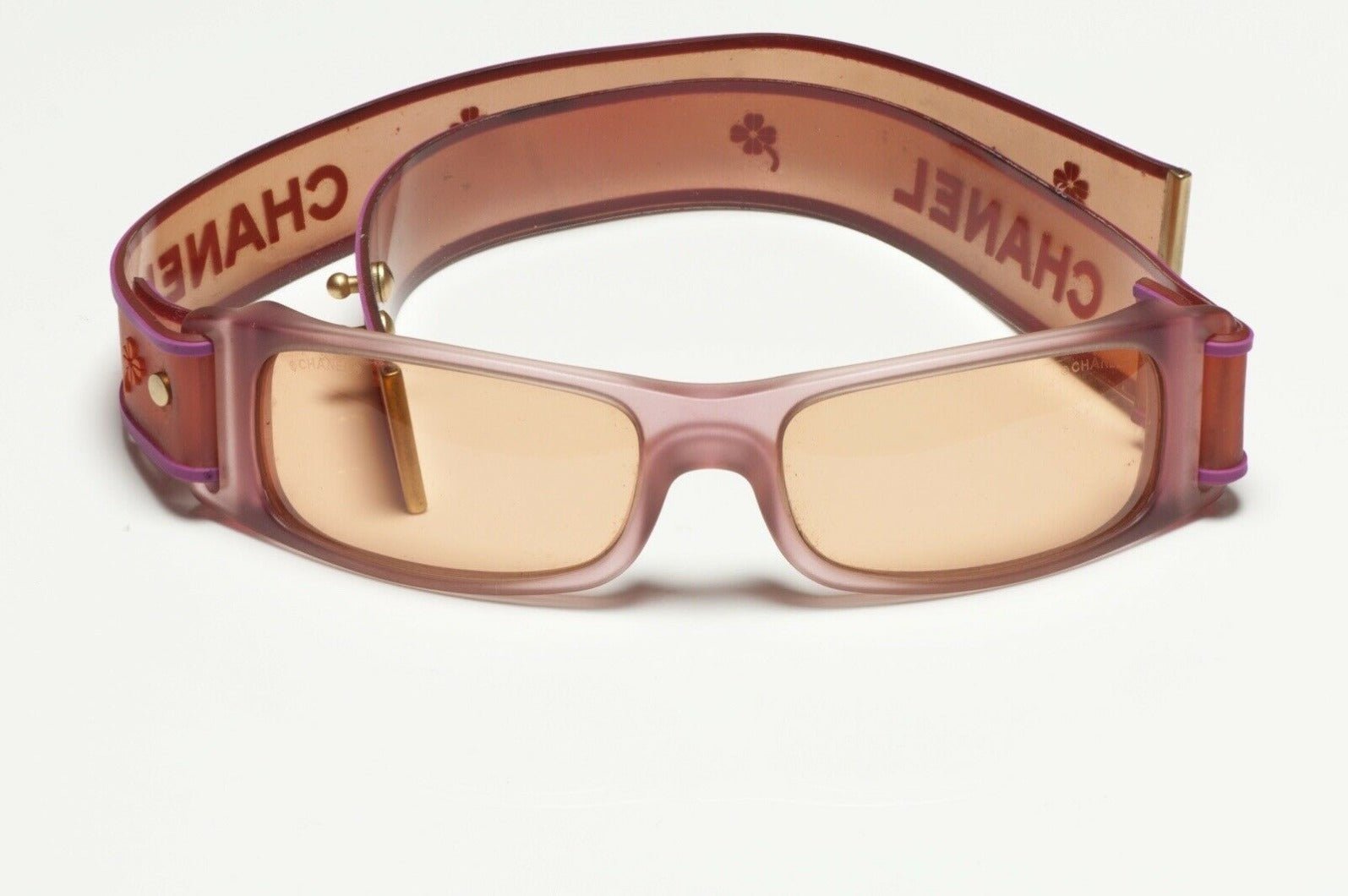 CHANEL Paris 2000’s Pink Wrap Around Women’s Goggles Sunglasses