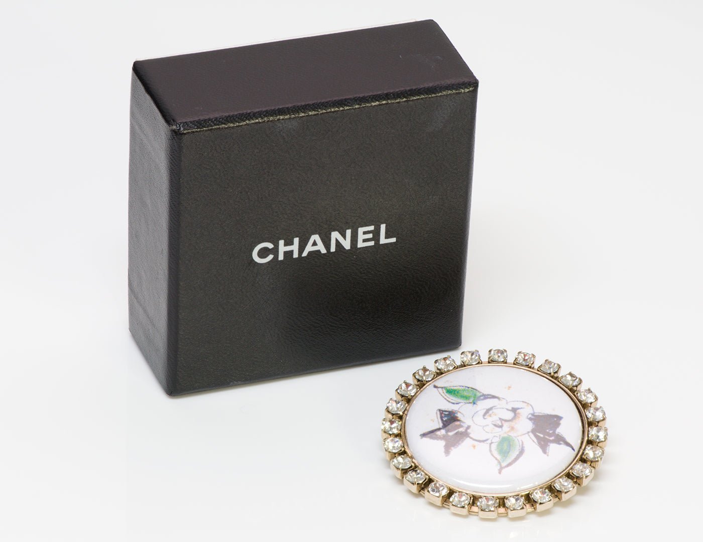 Chanel Paris 2008 CC Camellia Crystal Brooch - DSF Antique Jewelry