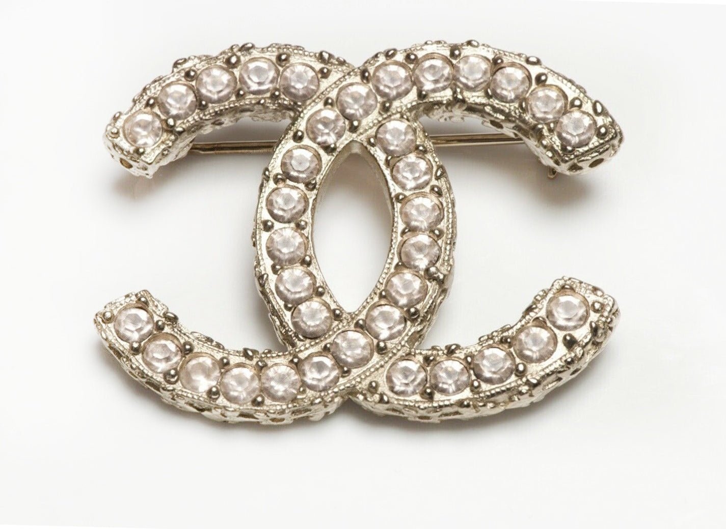 CHANEL Paris 2013 Pink Crystal CC Brooch - DSF Antique Jewelry