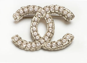 CHANEL Paris 2013 Pink Crystal CC Brooch