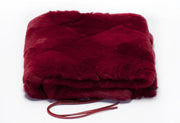CHANEL Paris Red Orylag Rabbit Fur Women’s Stole Scarf