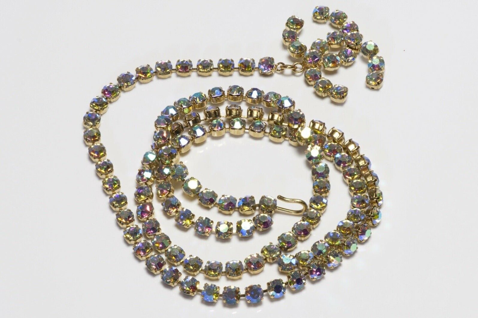 CHANEL Paris Spring 1995 CC Iridescent Crystal Barbie Belt - DSF Antique Jewelry