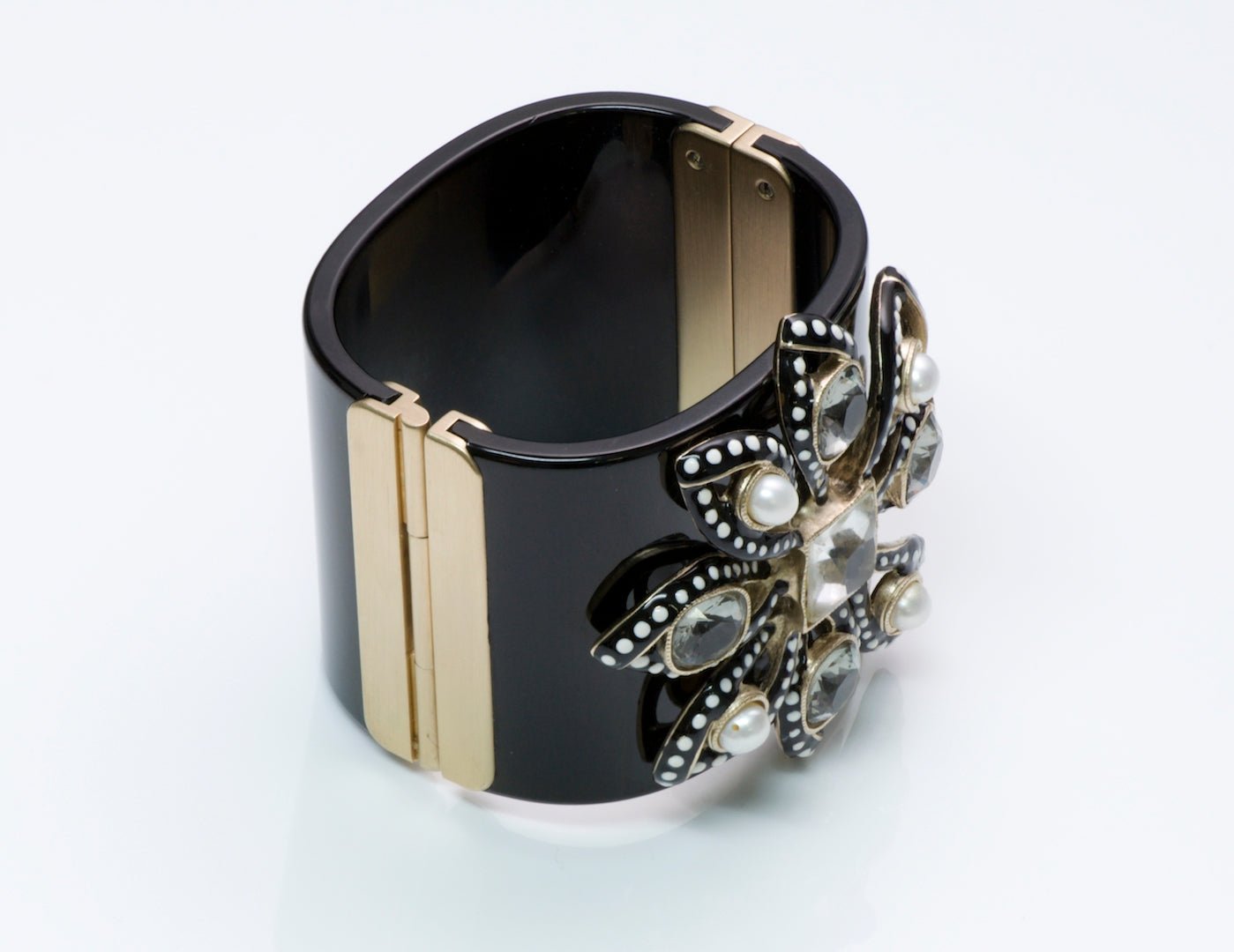 Chanel Pearl Crystal Flower Bracelet