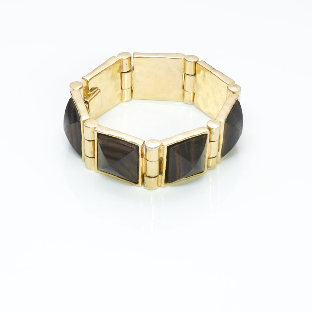 Chanel Pyramid Wood Bracelet - DSF Antique Jewelry