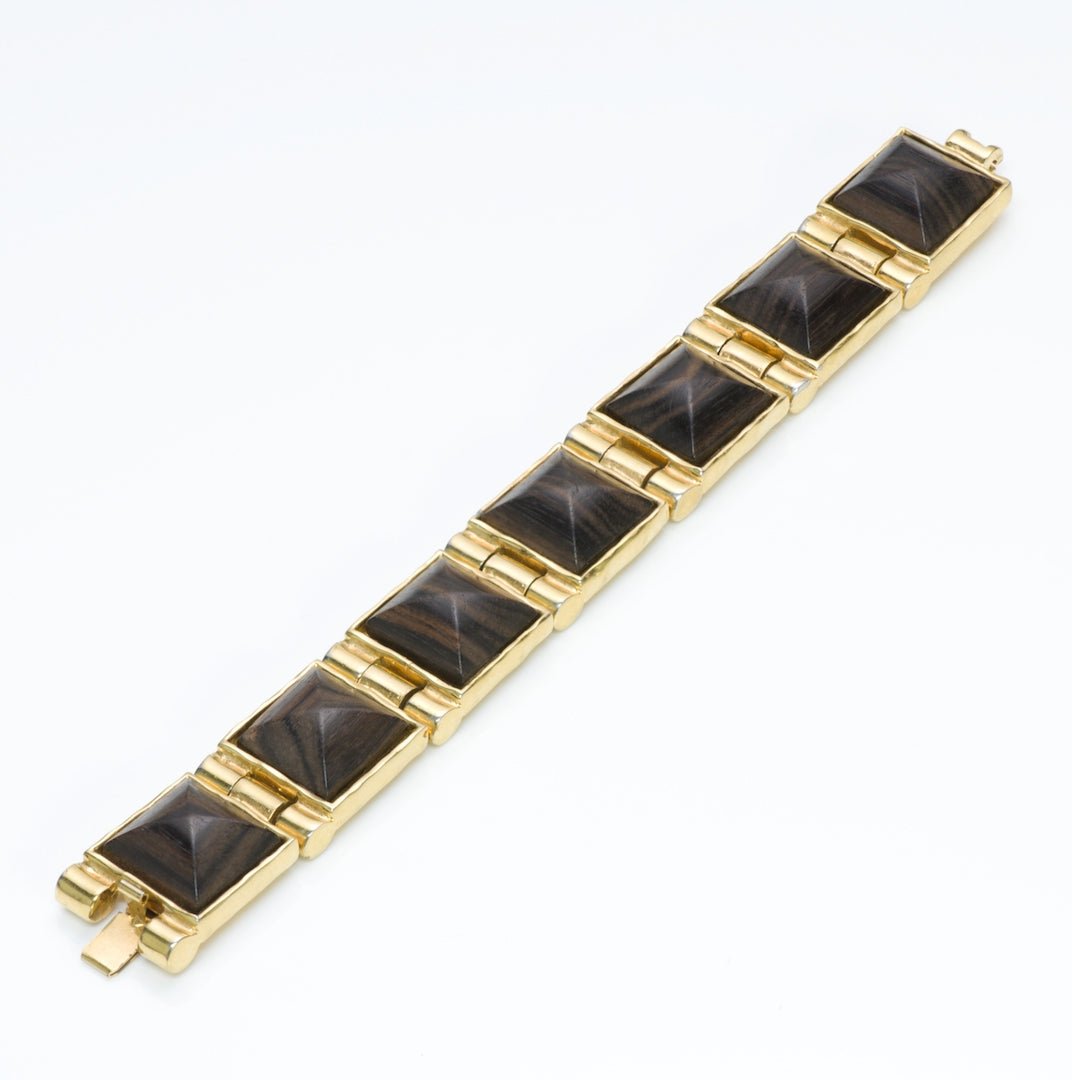 Chanel Pyramid Wood Bracelet