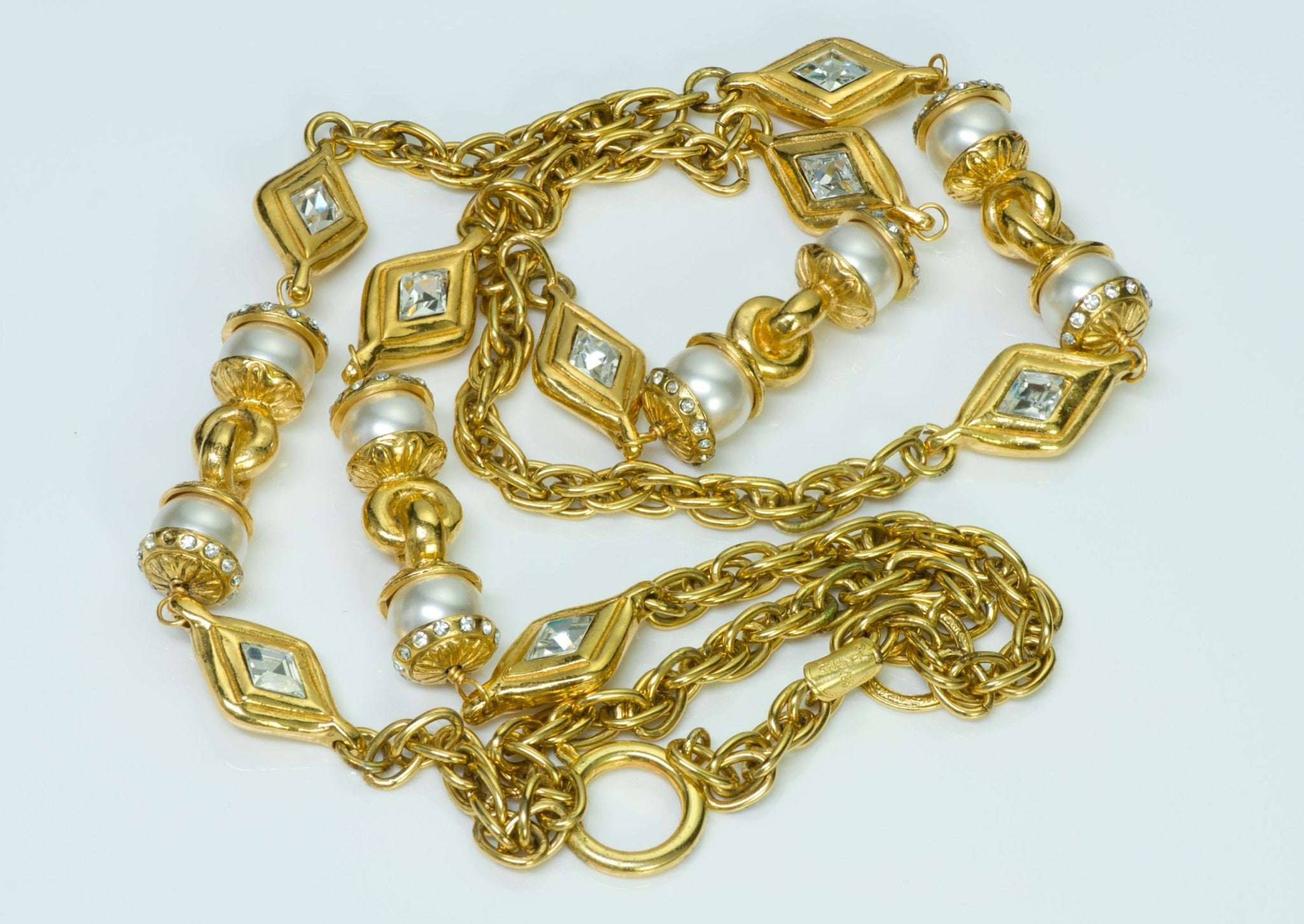 Chanel Rhinestone Pearl Necklace