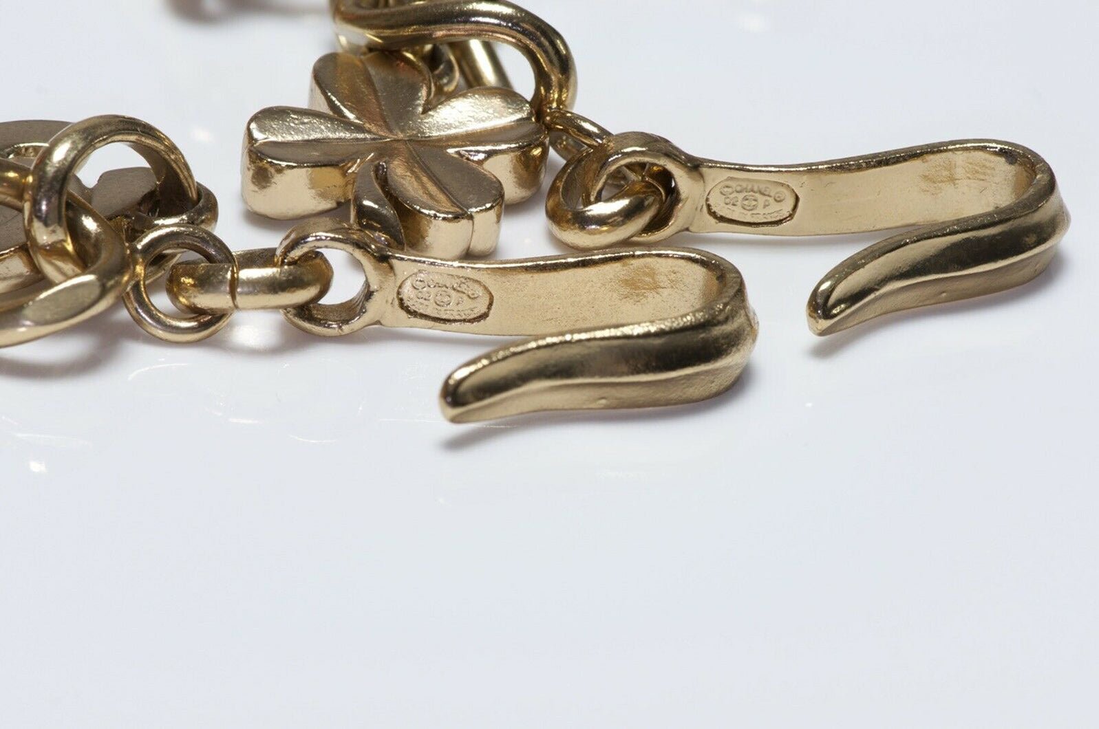 CHANEL Spring 2002 Gripoix Glass CC Charm Chain Necklace Belt
