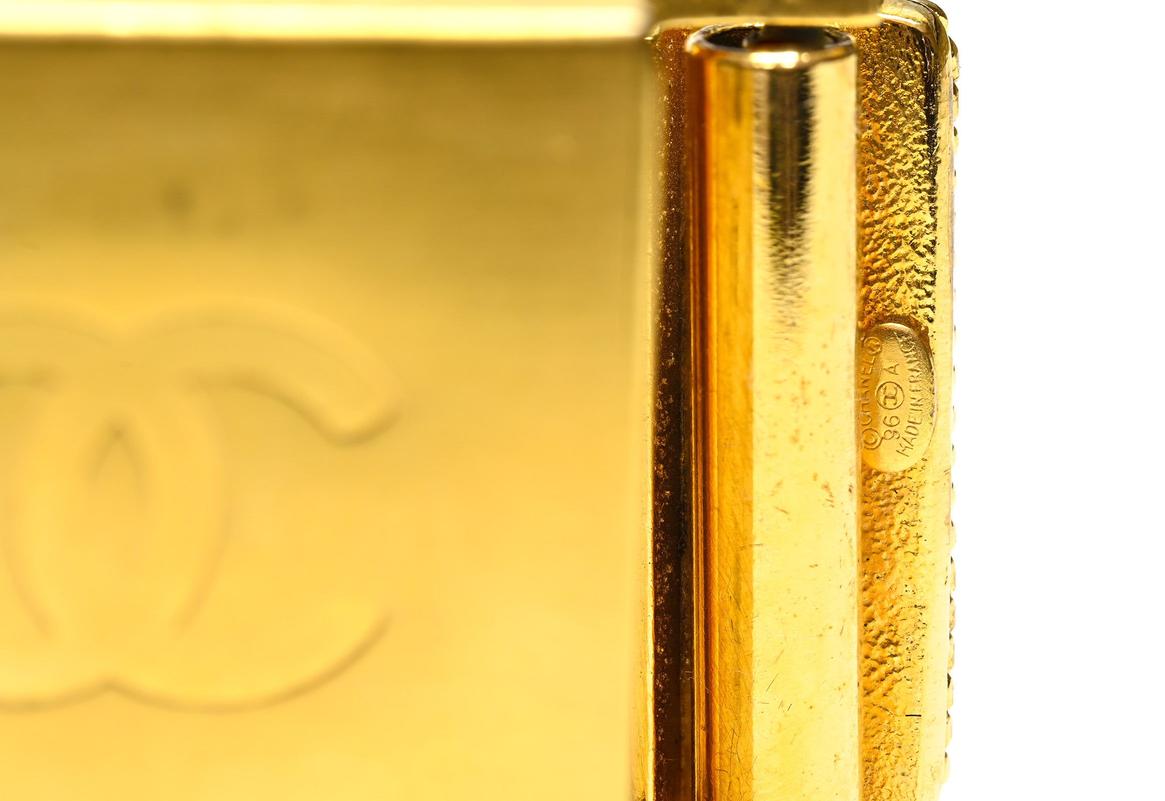 Vintage Chanel Paris Fall 1996 Maison Gripoix Red Green Glass Mesh CC