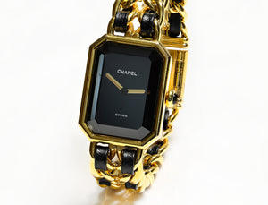 Chanel Paris Premiere Gold Plated Leather Chain Women’s Watch