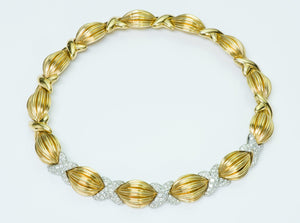 Charles Turi 18K Yellow Gold Diamond Collar Necklace