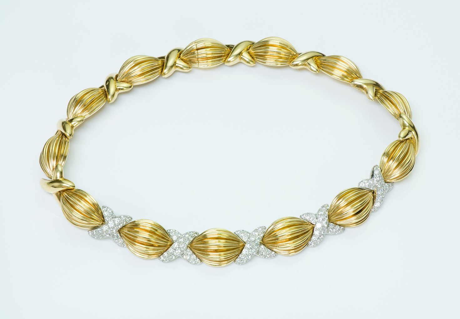 Charles Turi 18K Gold Diamond Collar Necklace