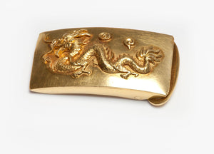 Chinese 22K Gold Dragon Belt Buckle