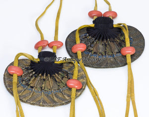Chinese Antique Qing Dynasty Silk Embroidery Purse