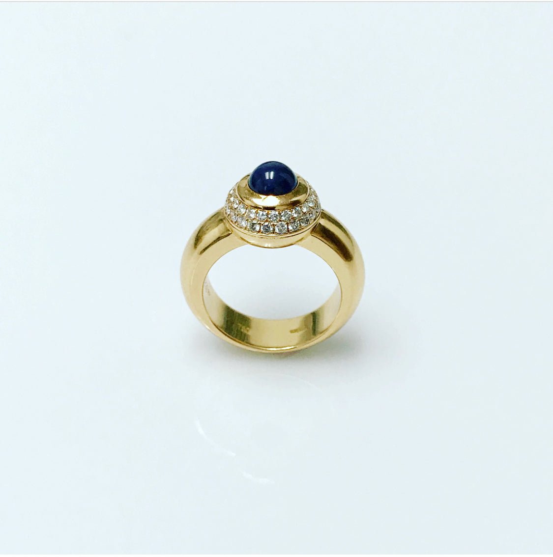 Chopard 18K Gold Sapphire Diamond Ring - DSF Antique Jewelry