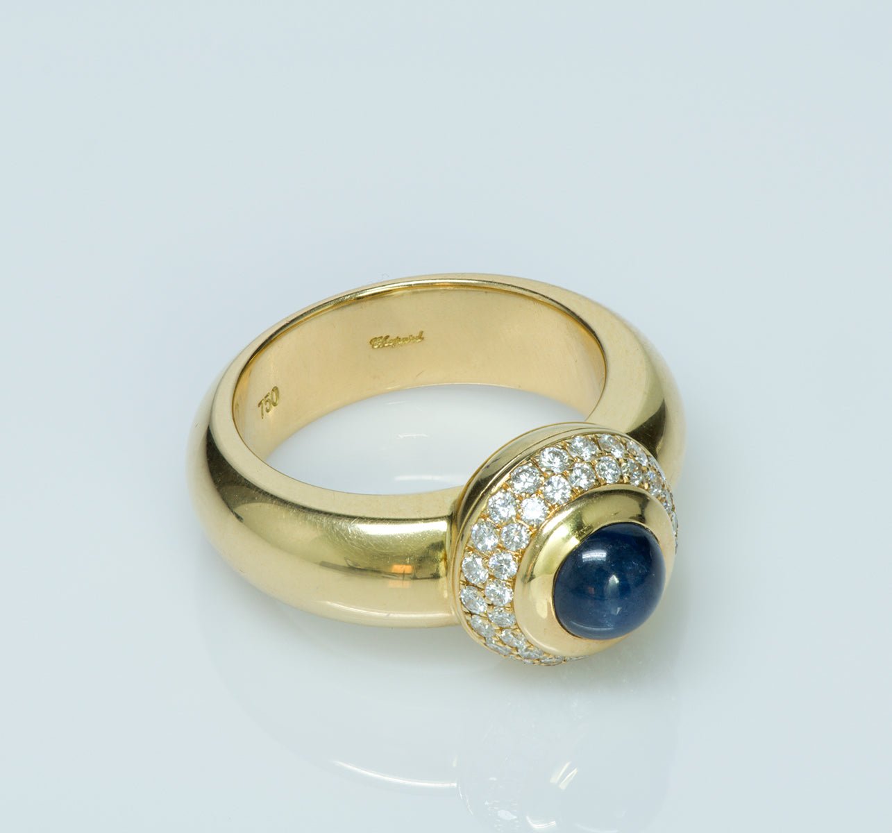 Chopard 18K Gold Sapphire Diamond Ring