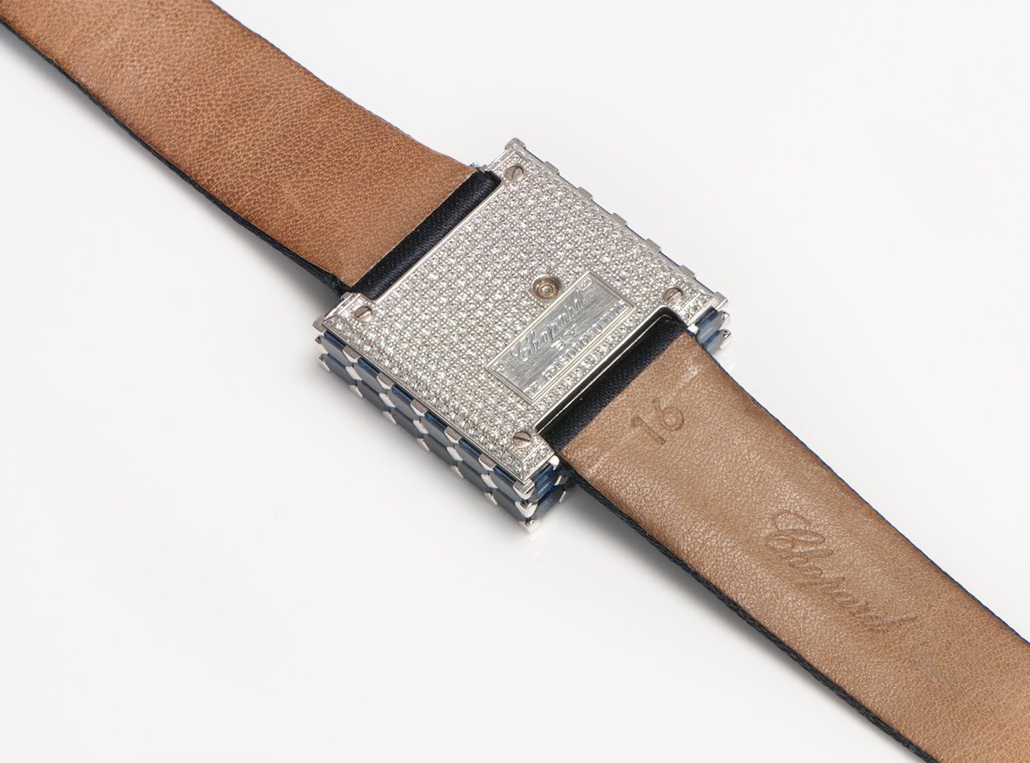 Chopard By De Grisogono Gold Sapphire Diamond Ice Cube Watch - DSF Antique Jewelry