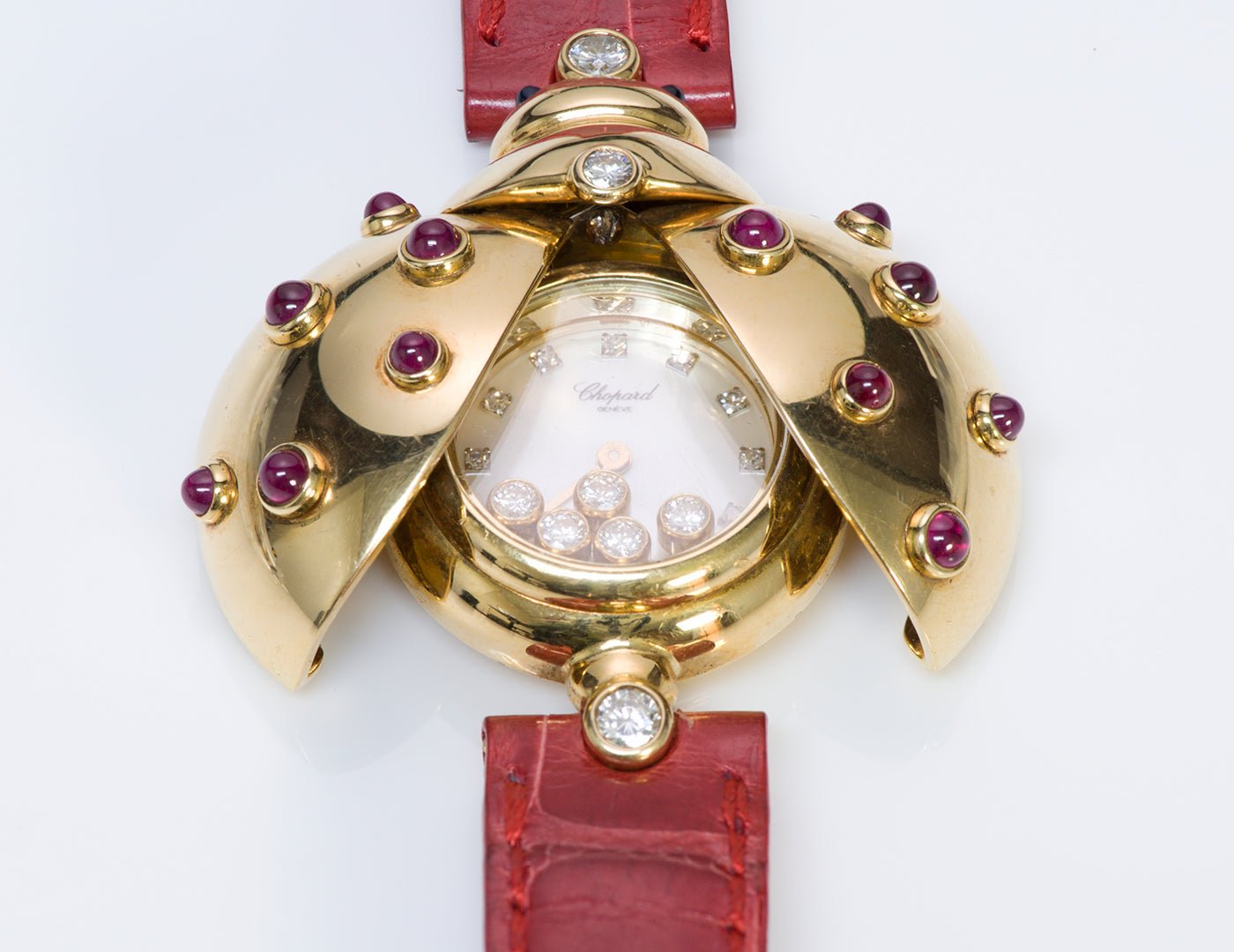 Chopard Happy Diamond Ladybug Ruby 18K Gold Watch