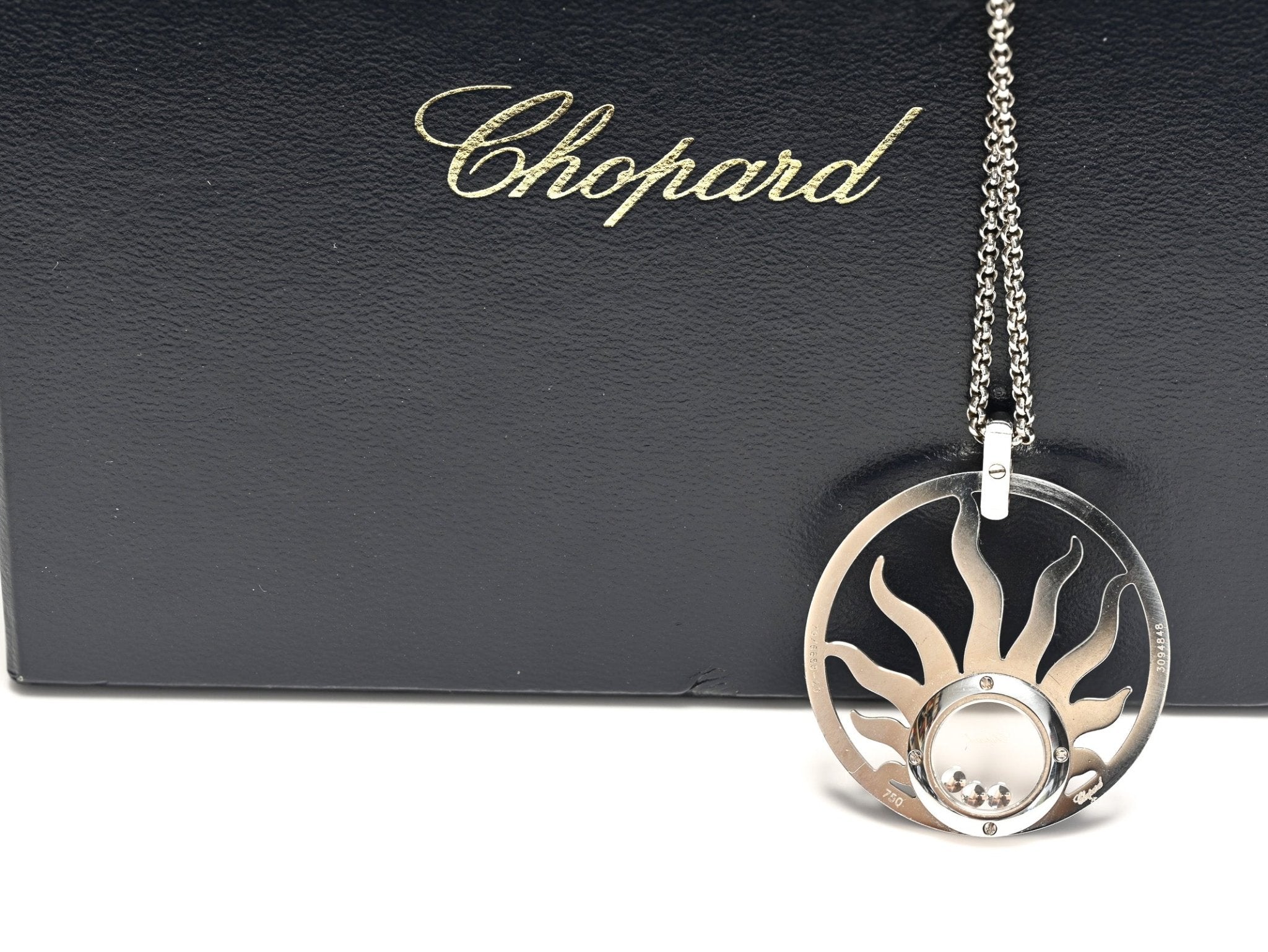 Chopard Happy Sun 18K Gold Diamond Pendant Necklace