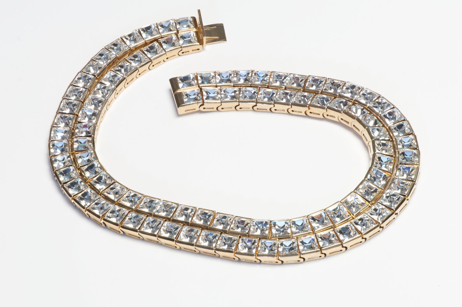 Christian Dior 1980’s by Gianfranco Ferré Crystal Necklace Earrings Bracelet Set