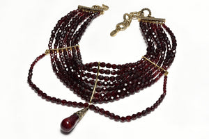 Christian Dior Couture 1998 Galliano Maasai Masai Red Glass Beads Choker Necklace