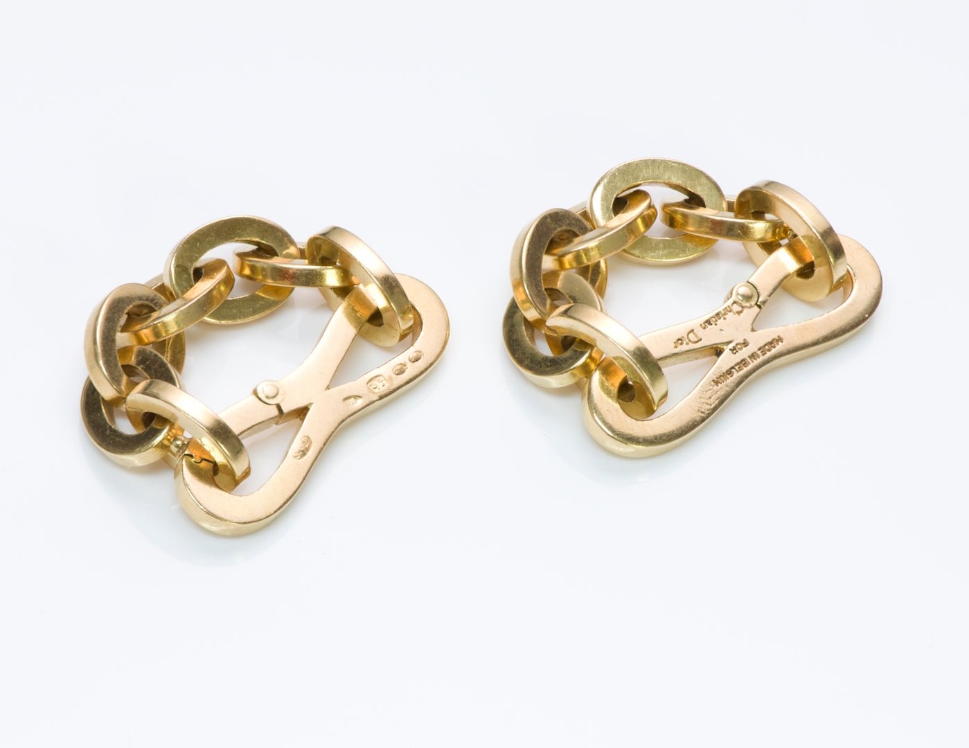 Christian Dior Gold Cufflinks - DSF Antique Jewelry
