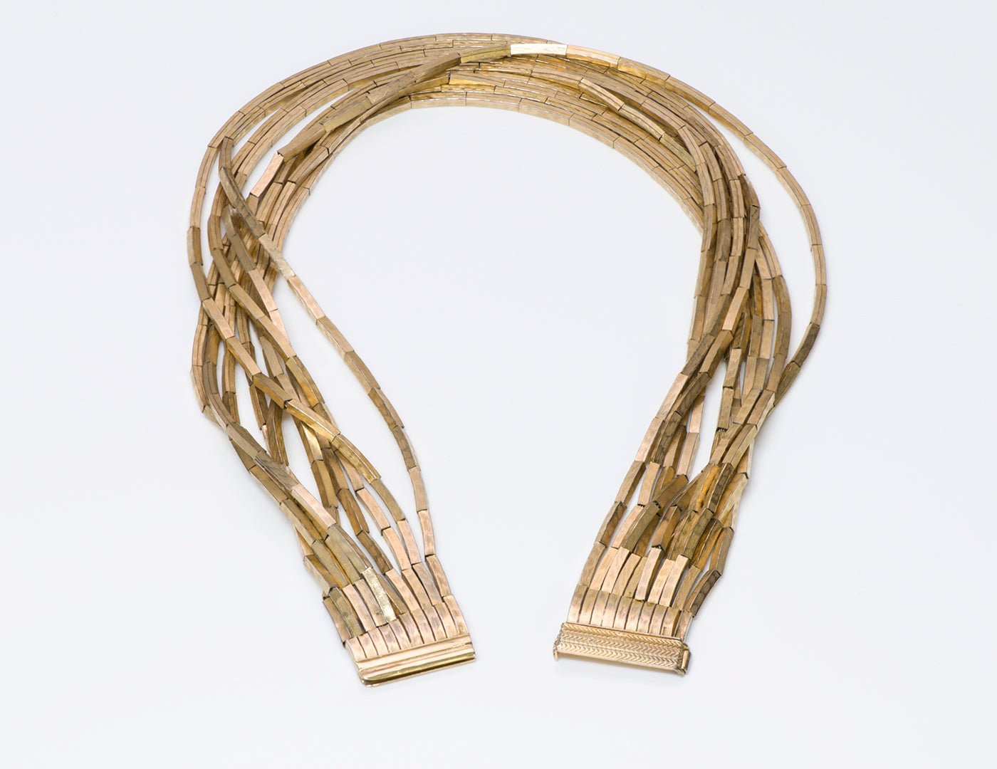Christian Dior Gold Tone Multi Strand Collar Necklace