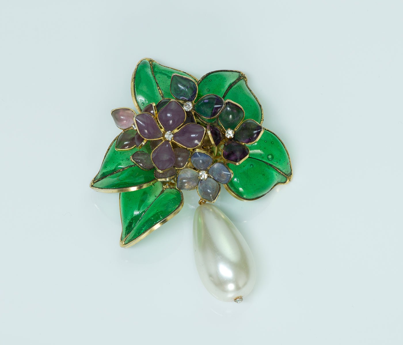 Christian Dior Gripoix Vintage Flower Brooch