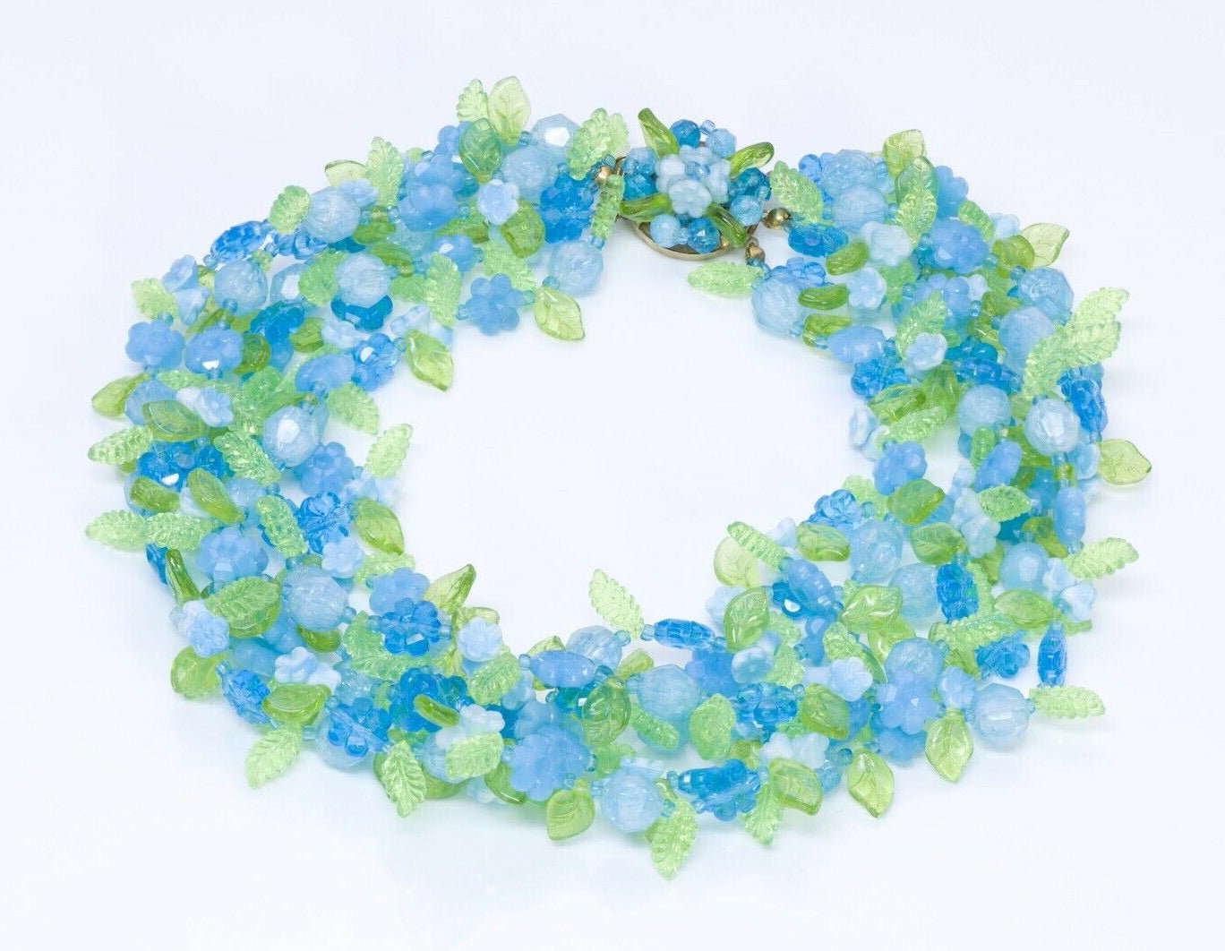 Christian DIOR Henkel Grosse 1967 Blue Beads Necklace