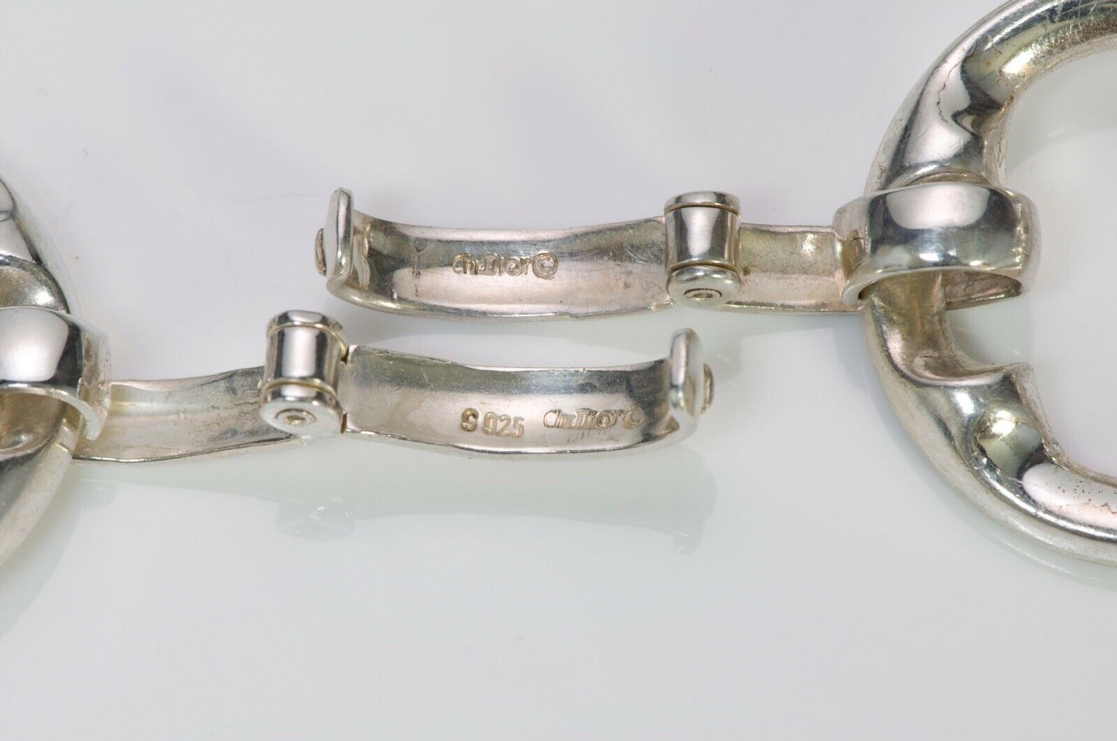 Christian DIOR Henkel & Grosse Sterling Silver Chain Link Necklace Bracelet Set