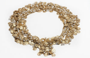Christian Dior Paris Coin Pearl Chain Tassel Women’s Belt
