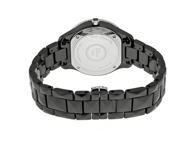 Christian Dior VIII Diamond Bezel Black Ceramic Women's Watch