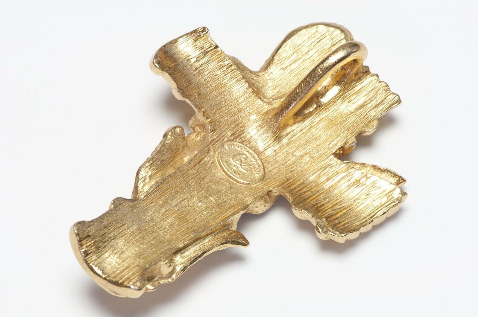 Christian Lacroix Butterfly Enamel Cross Pendant