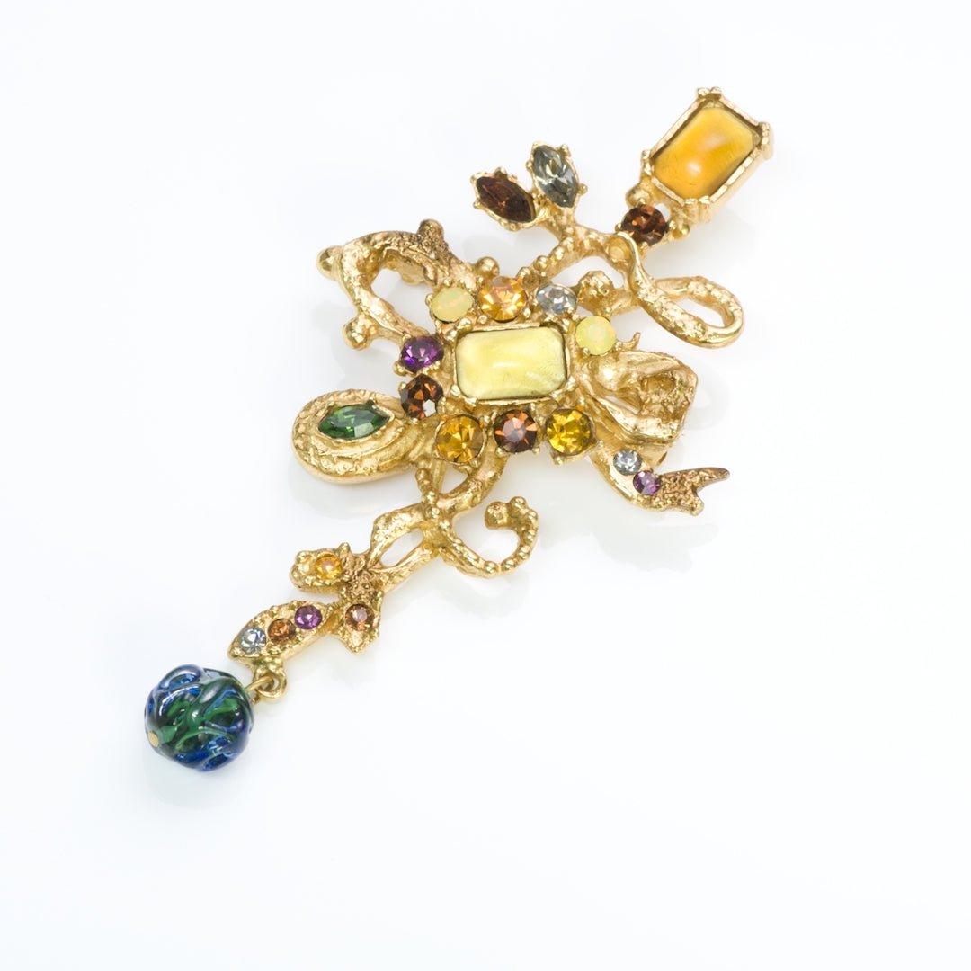 Christian Lacroix Couture Crystal Brooch