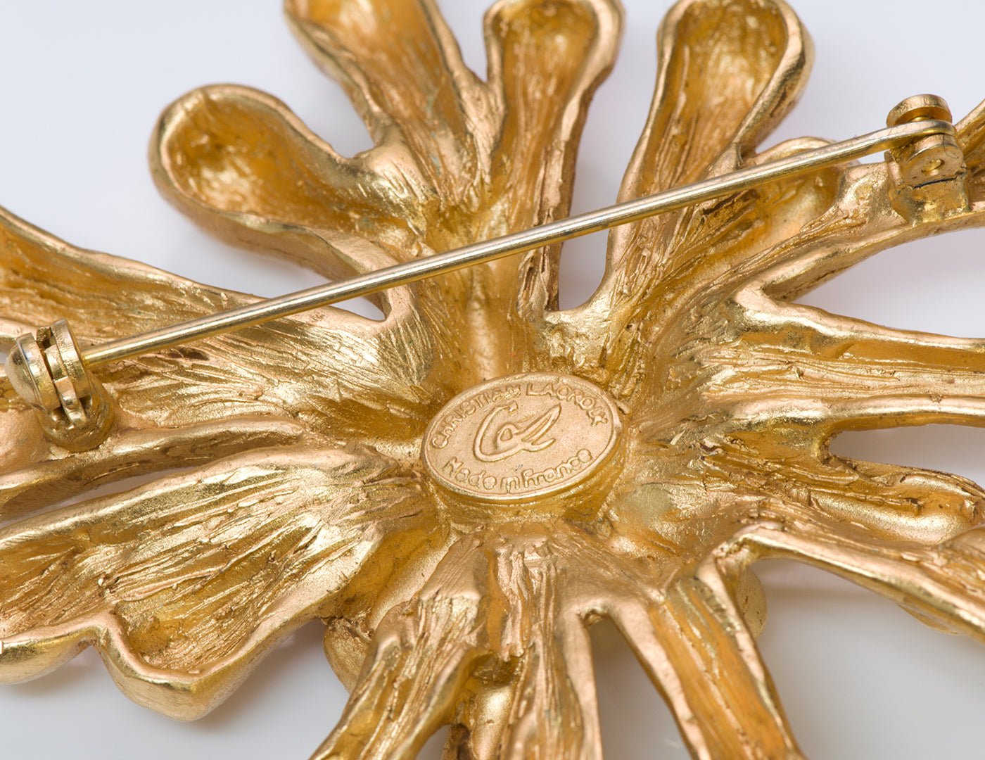 Christian Lacroix Paris Gold Plated Brooch