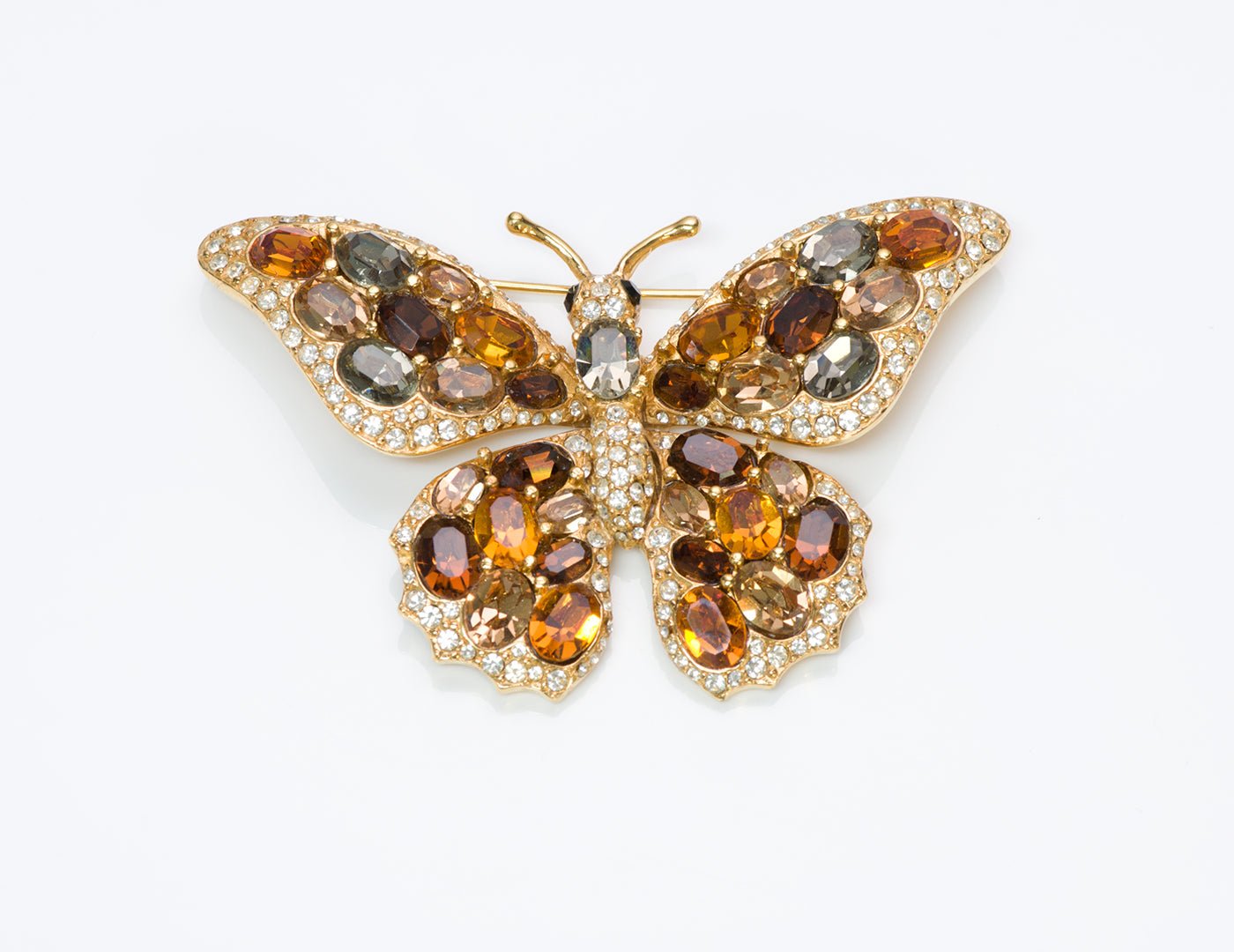 Ciner Crystal Butterfly Brooch - DSF Antique Jewelry