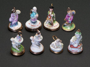 Collection of Antique Chelsea Porcelain Seals