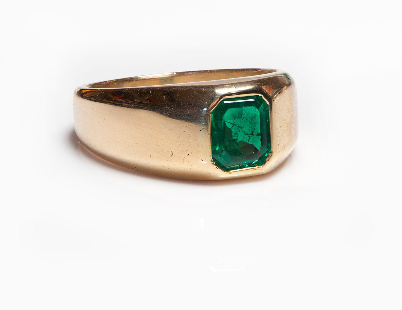 Colombian Emerald Gold Ring - DSF Antique Jewelry