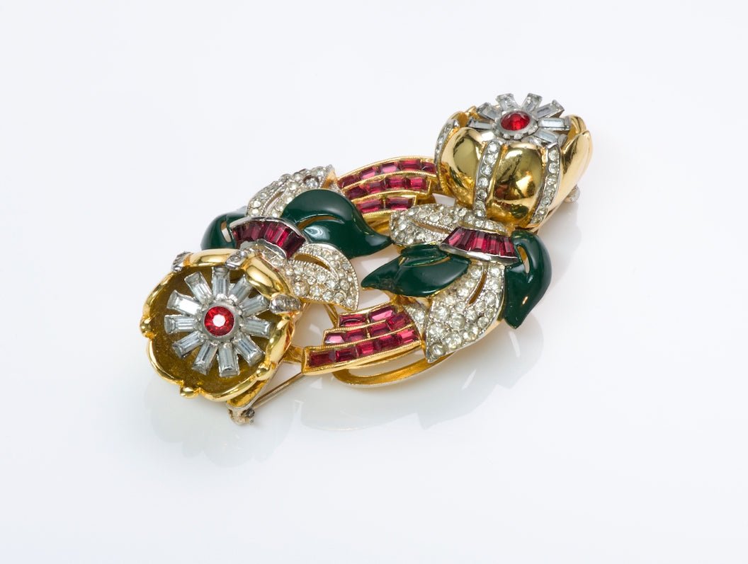 Coro Duette by Adolph Katz Clip Brooch - DSF Antique Jewelry