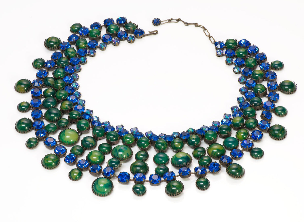 Collier Vintage Haute Couture En Perles Fantaisie Cissy Zoltowska - Style Mid-century, Occasion élégant