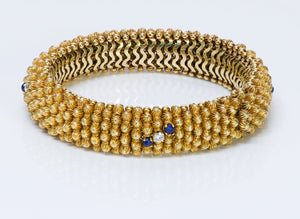 Couscous 18K Gold Diamond Lapis Bracelet
