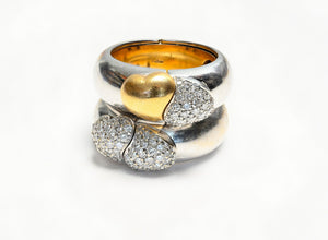 Craig Drake 18K Gold Diamond I love You Heart Rings