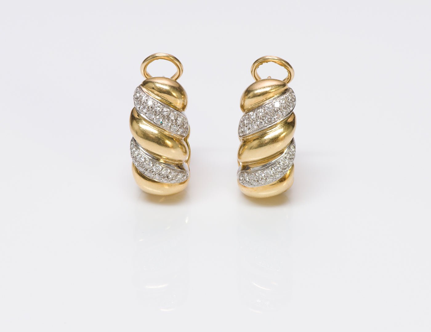 Craig Drake Gold Diamond Earrings - DSF Antique Jewelry