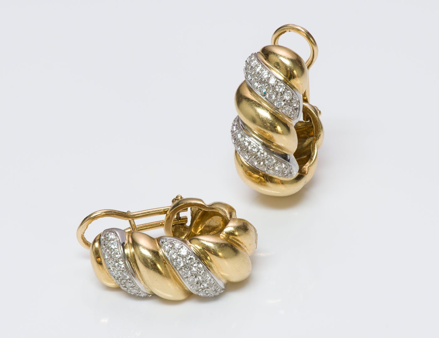 Craig Drake Gold Diamond Earrings
