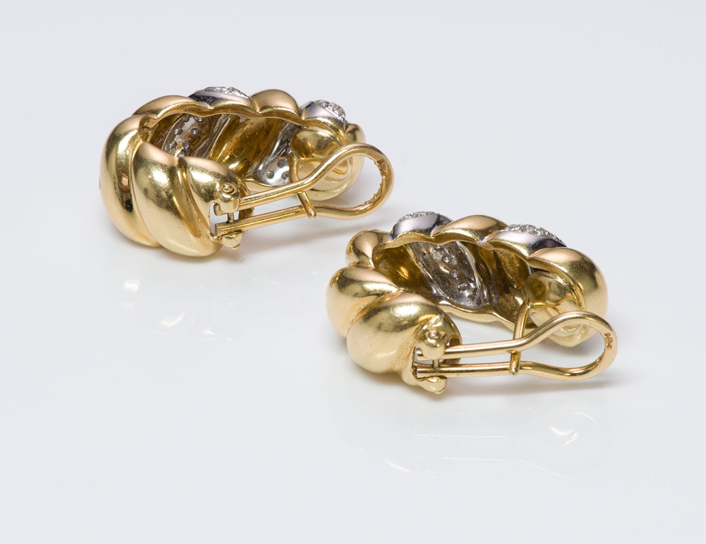 Craig Drake Gold Diamond Earrings - DSF Antique Jewelry