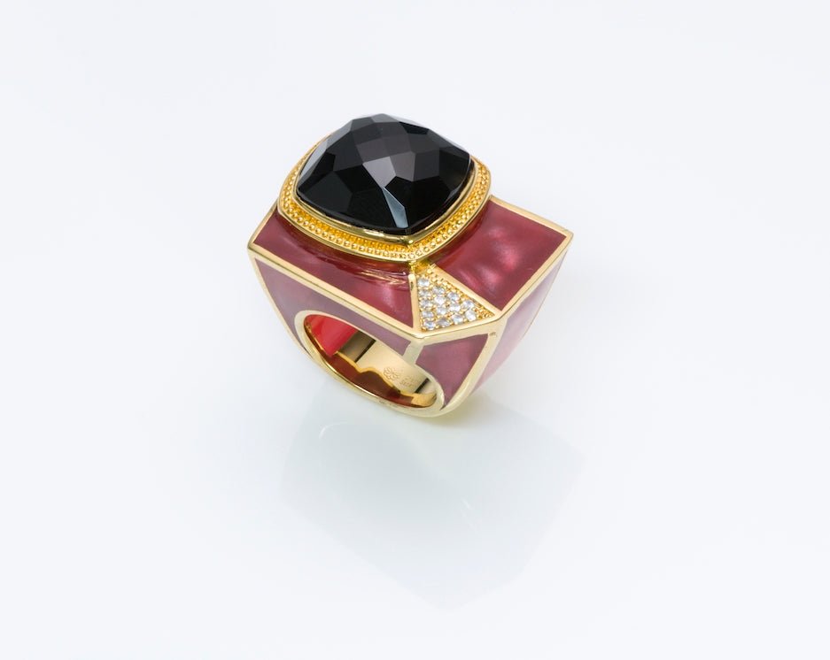 Cristina Sabatini Enamel Ring - DSF Antique Jewelry