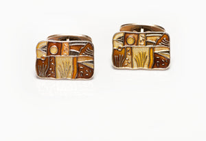 David Andersen Enamel Sterling Vermeil Cufflinks