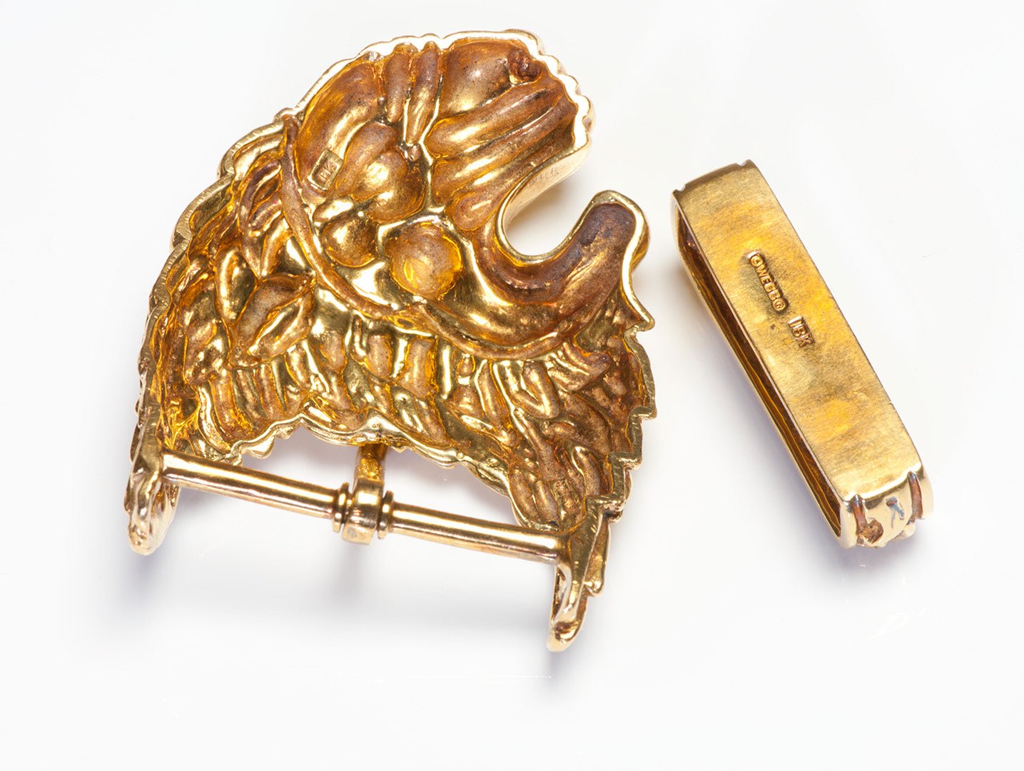 David Webb 18K Gold Lion Belt Buckle - DSF Antique Jewelry