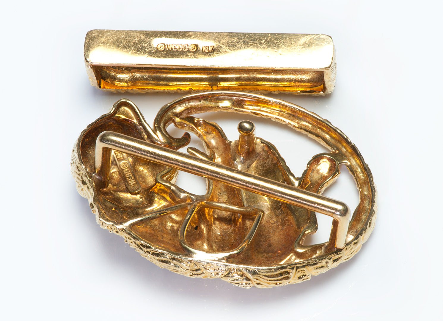 David Webb 18K Gold Monkey Belt Buckle - DSF Antique Jewelry