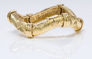 Vintage David Webb 18K Yellow Gold Zig Zag Bracelet