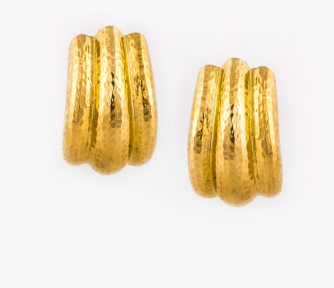 David Webb 18K Yellow Gold Earrings